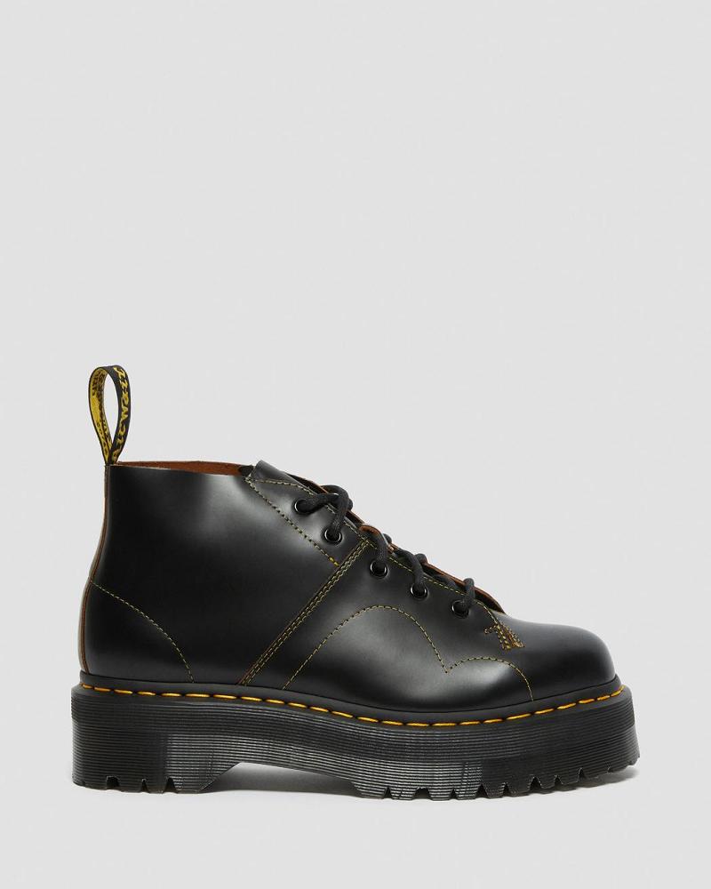 Botas De Mono Dr Martens Church Plataforma Hombre Negros | MX 262AHK